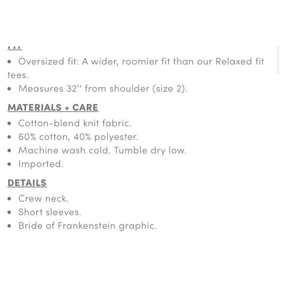 TORRID “Bride of Frankenstein” Oversized Tunic T-Shirt‎ NWT Size 3X - Picture 7 of 8